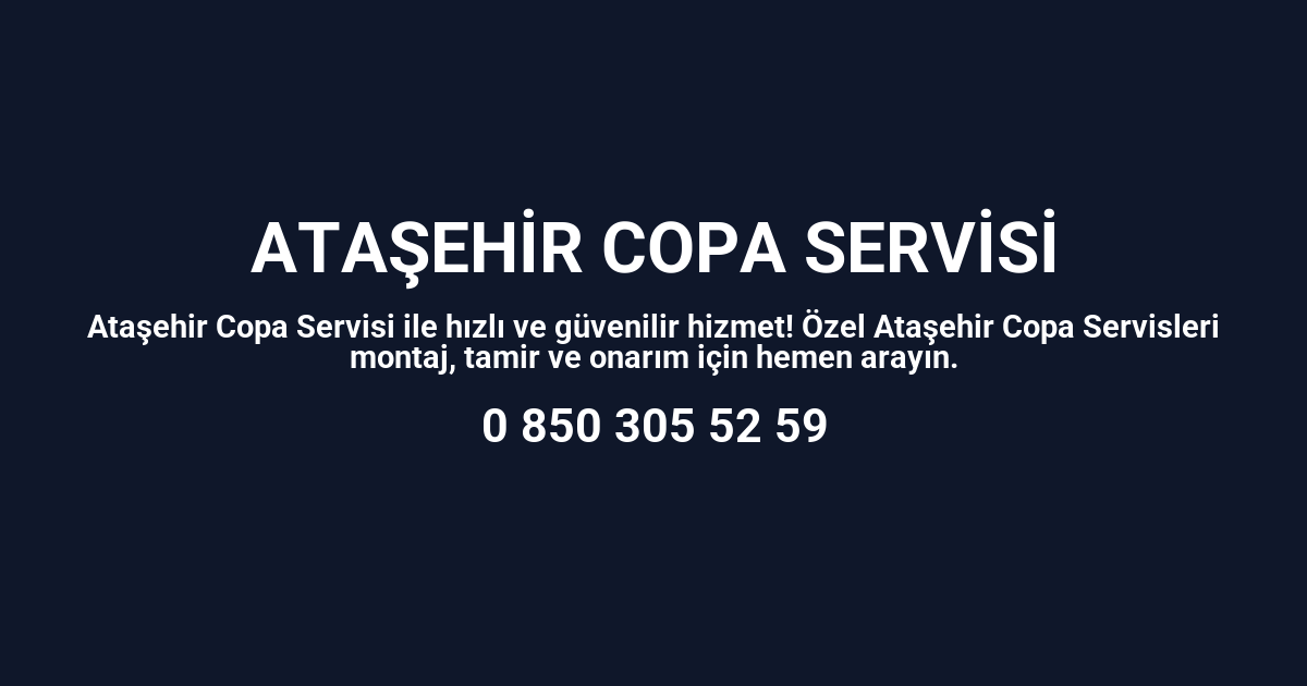 Ataşehir Copa Servisi